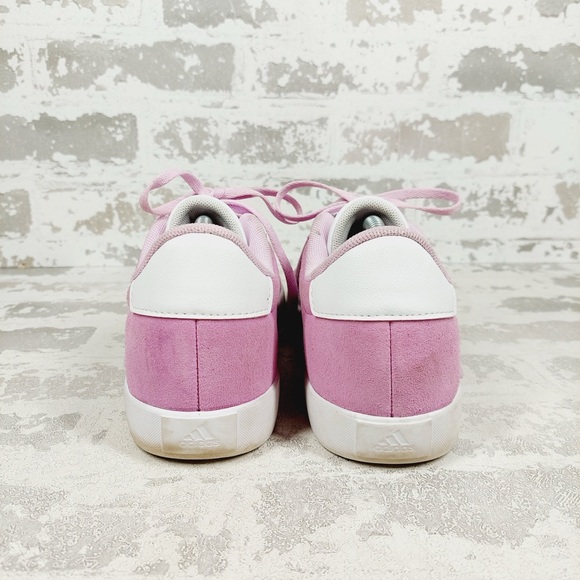 NEW Adidas Powder Pink Sleek Suede Lace Up Streetwear Casual Sneaker E117 - Picture 4 of 11